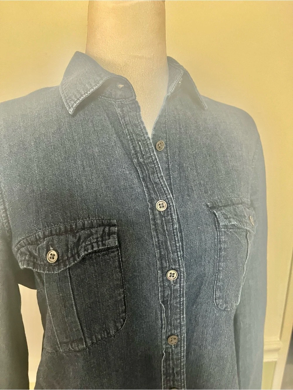 J. Crew Dark Blue Denim Button-Down Shirt